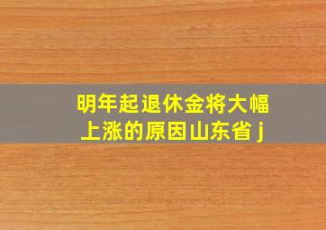 明年起退休金将大幅上涨的原因山东省 j